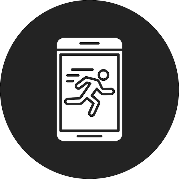Imagen vectorial del icono de carrera Se puede usar para la aplicación de entrenamiento