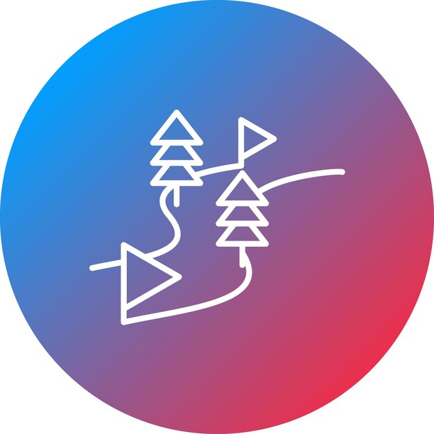 Imagen vectorial del icono de la carrera de snowboard Se puede usar para los Juegos Olímpicos