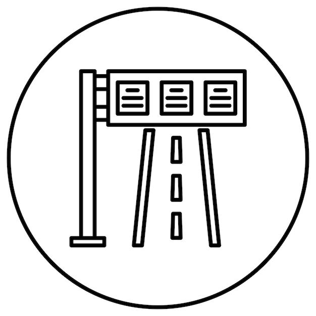 Imagen vectorial del icono de la carretera Se puede utilizar para el mapa y la navegación