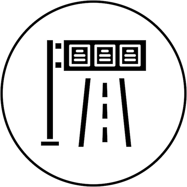 Imagen vectorial del icono de la carretera Se puede utilizar para el mapa y la navegación