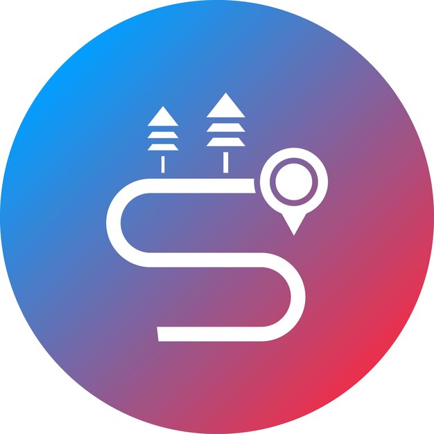 Imagen vectorial del icono de la carretera sellada Se puede utilizar para el mapa y la navegación