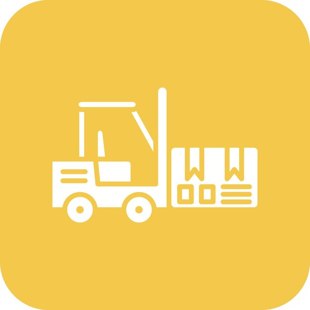 Imagen vectorial del icono de la carretilla elevadora puede utilizarse para la entrega y la logística