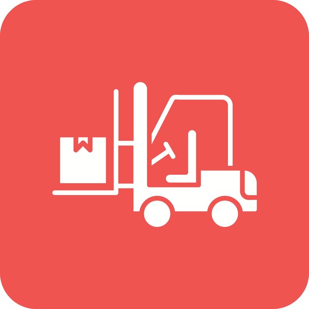 Imagen vectorial del icono de la carretilla elevadora puede utilizarse para el proceso industrial