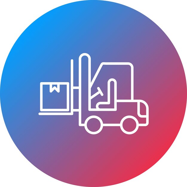 Imagen vectorial del icono de la carretilla elevadora puede utilizarse para el proceso industrial