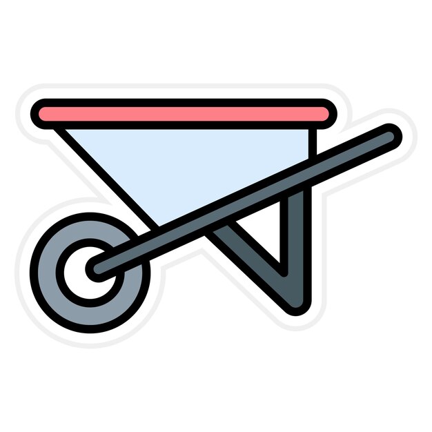 Imagen vectorial del icono de la carretilla se puede utilizar para la jardinería