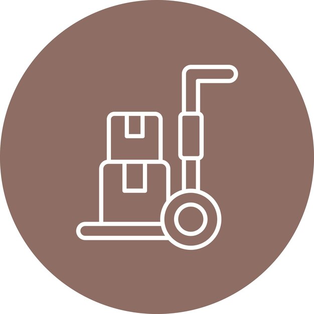Imagen vectorial del icono del carrito de almacén Se puede utilizar para la logística