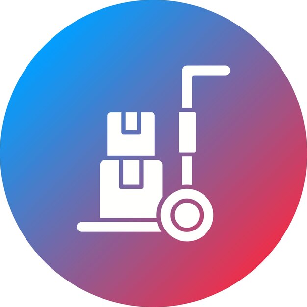 Imagen vectorial del icono del carrito de almacén Se puede utilizar para la logística