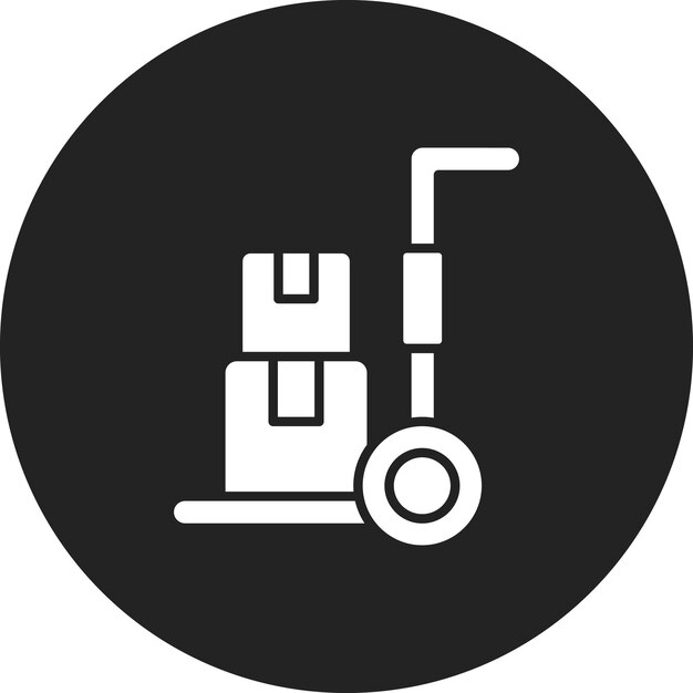 Imagen vectorial del icono del carrito de almacén Se puede utilizar para la logística