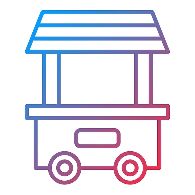 Imagen vectorial del icono del carrito de comida Se puede usar para City Elements