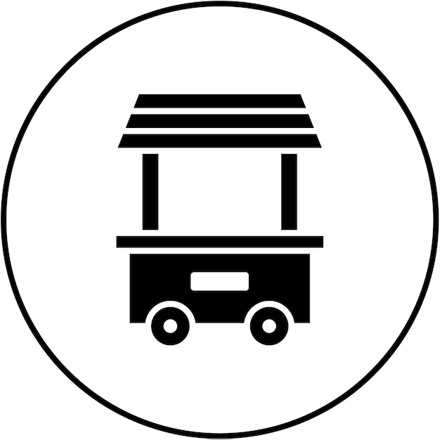 Imagen vectorial del icono del carrito de comida Se puede usar para City Elements