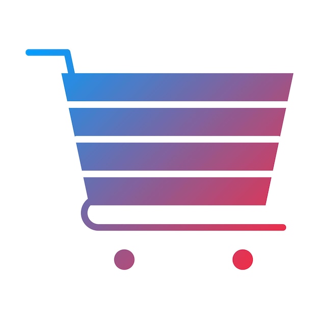 Imagen vectorial del icono del carrito de compras Se puede usar para Mall