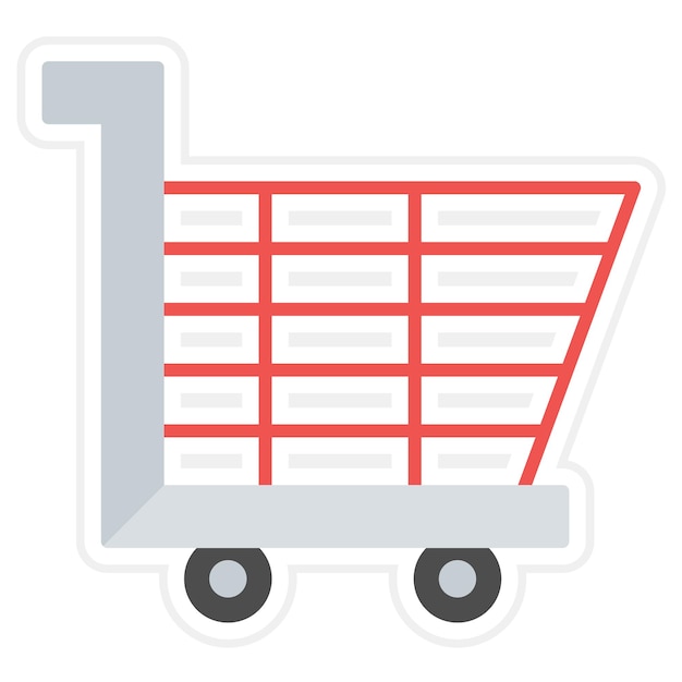 Imagen vectorial del icono del carrito de compras se puede usar para el viernes de compras