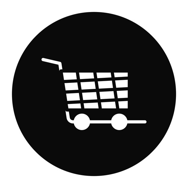 Imagen vectorial del icono del carrito de compras Se puede utilizar para el comercio electrónico de juegos