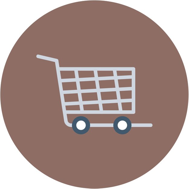 Imagen vectorial del icono del carrito de compras Se puede utilizar para el comercio electrónico de juegos