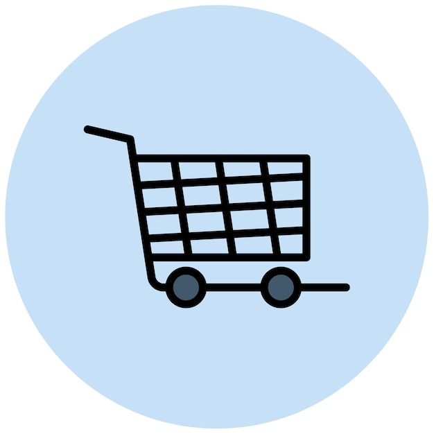 Imagen vectorial del icono del carrito de compras Se puede utilizar para el comercio electrónico de juegos