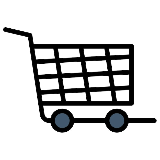 Imagen vectorial del icono del carrito de compras Se puede utilizar para el comercio electrónico de juegos