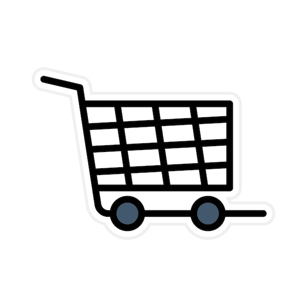Imagen vectorial del icono del carrito de compras Se puede utilizar para el comercio electrónico de juegos