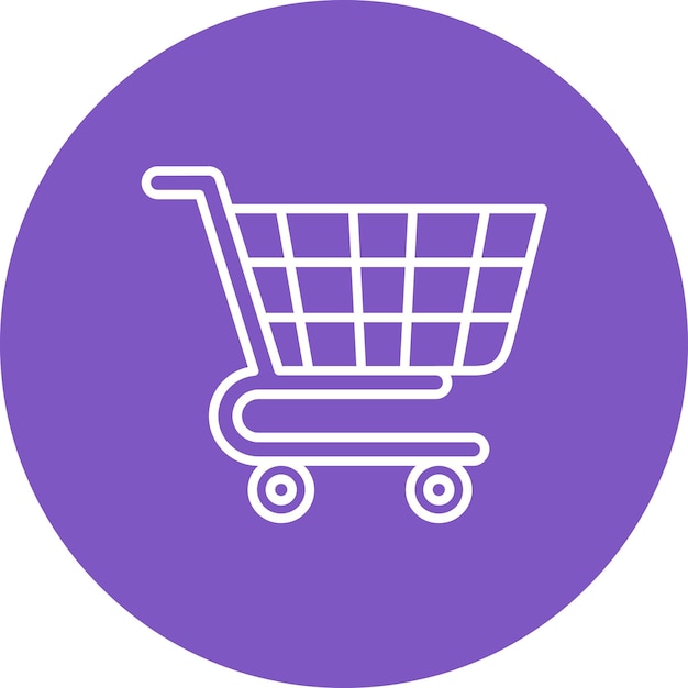Imagen vectorial del icono del carrito de compras Se puede utilizar para el comercio electrónico de moda