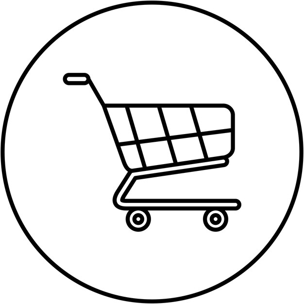 Imagen vectorial del icono del carrito de compras Se puede utilizar para la entrega de alimentos