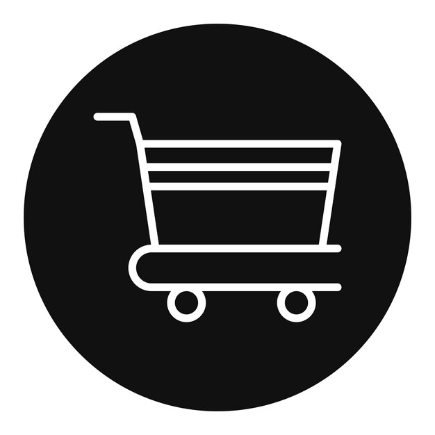Imagen vectorial del icono del carrito de compras Se puede utilizar para el supermercado