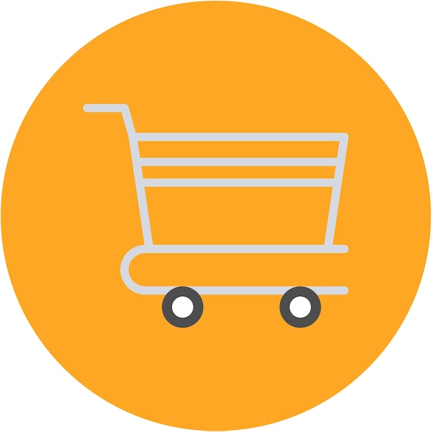 Imagen vectorial del icono del carrito de compras Se puede utilizar para el supermercado