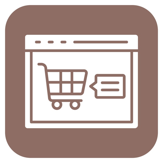 Imagen vectorial del icono del carrito de compras Se puede utilizar para la tecnología de marketing