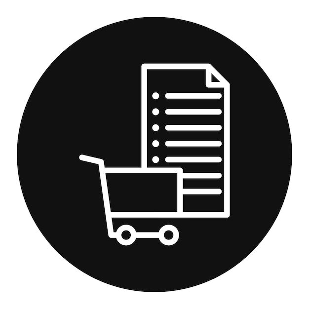 Imagen vectorial del icono del carrito de detalles Se puede usar para la tienda de comercio electrónico