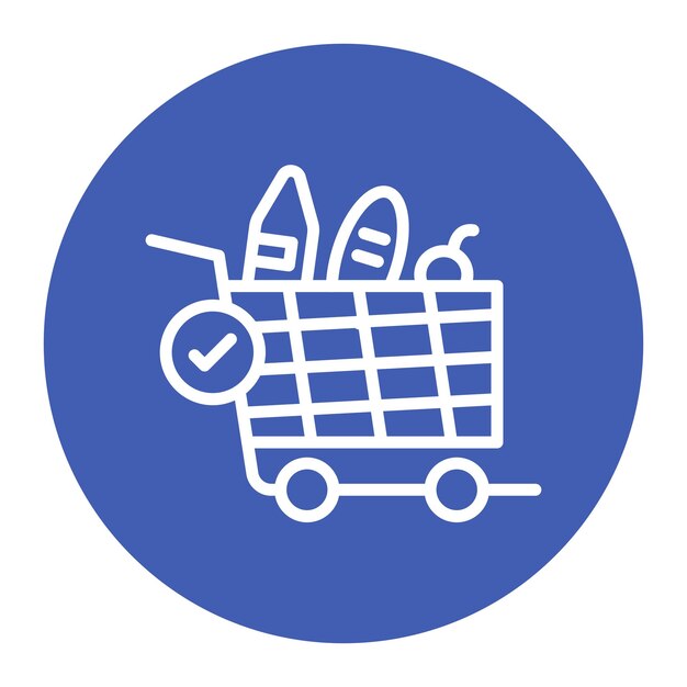 Imagen vectorial del icono del carrito entregado Se puede utilizar para la tienda de comercio electrónico