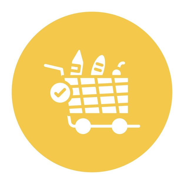 Imagen vectorial del icono del carrito entregado Se puede utilizar para la tienda de comercio electrónico