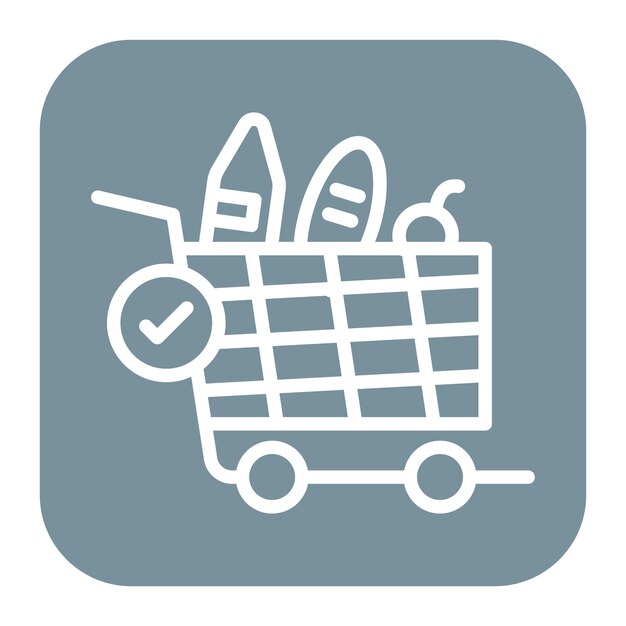 Imagen vectorial del icono del carrito entregado Se puede utilizar para la tienda de comercio electrónico