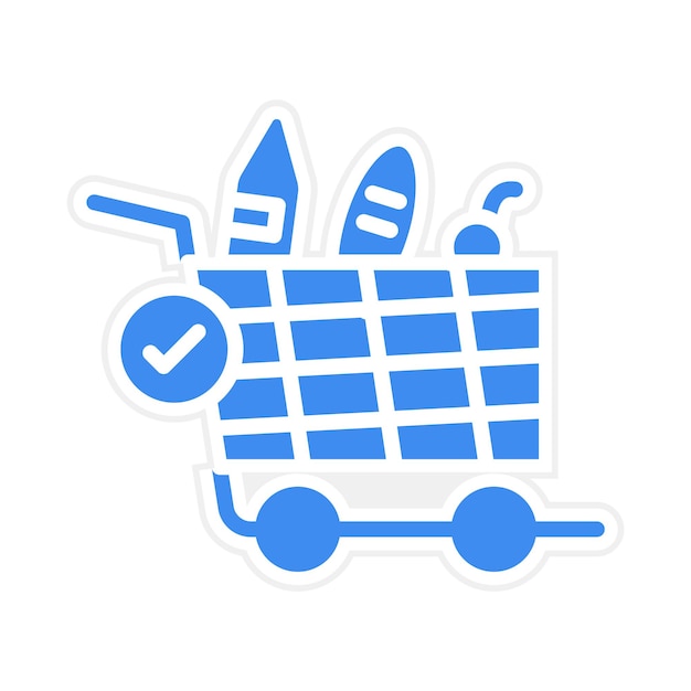 Imagen vectorial del icono del carrito entregado Se puede utilizar para la tienda de comercio electrónico