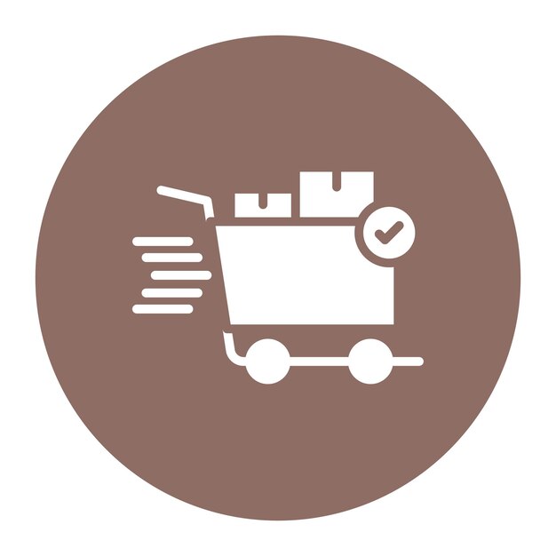 Imagen vectorial del icono del carrito enviado Se puede usar para la tienda de comercio electrónico