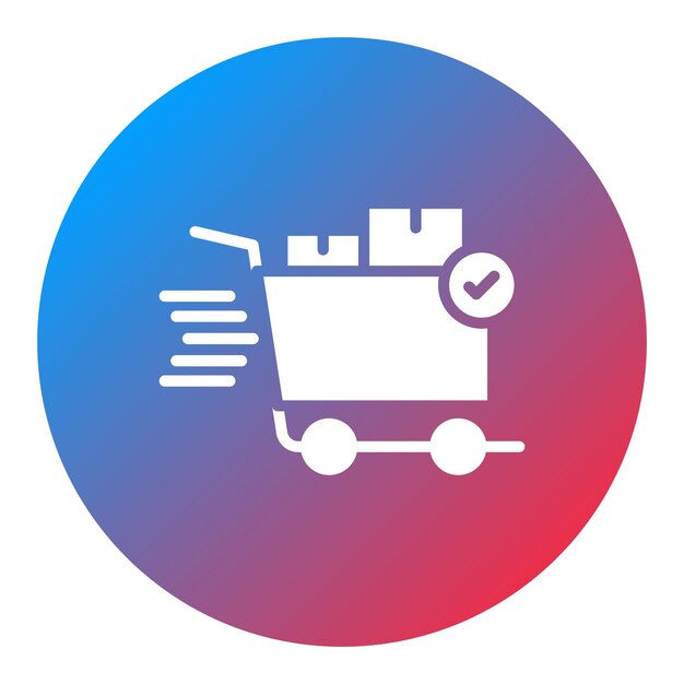Imagen vectorial del icono del carrito enviado Se puede usar para la tienda de comercio electrónico