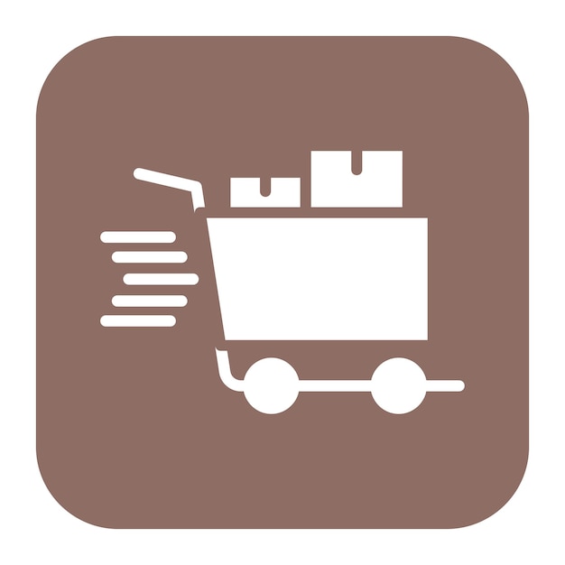 Imagen vectorial del icono del carrito de envío Se puede utilizar para la tienda de comercio electrónico
