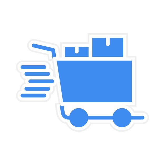 Imagen vectorial del icono del carrito de envío Se puede utilizar para la tienda de comercio electrónico