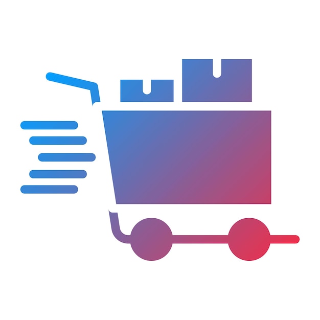 Imagen vectorial del icono del carrito de envío Se puede utilizar para la tienda de comercio electrónico