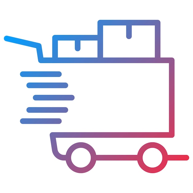 Imagen vectorial del icono del carrito de envío Se puede utilizar para la tienda de comercio electrónico