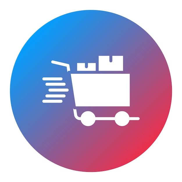 Imagen vectorial del icono del carrito de envío Se puede utilizar para la tienda de comercio electrónico