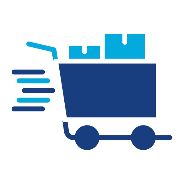 Imagen vectorial del icono del carrito de envío Se puede utilizar para la tienda de comercio electrónico