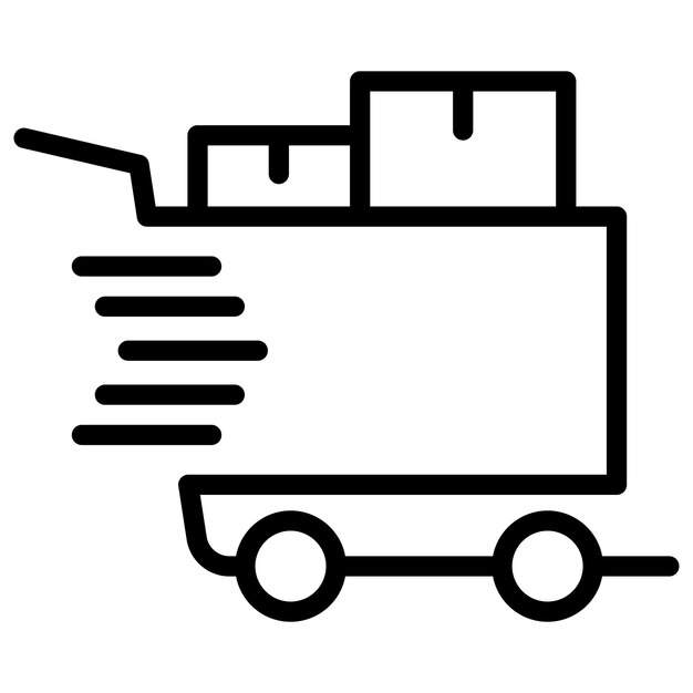 Imagen vectorial del icono del carrito de envío Se puede utilizar para la tienda de comercio electrónico