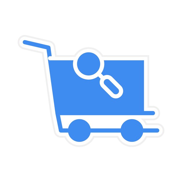 Imagen vectorial del icono del carrito de historia Se puede usar para la tienda de comercio electrónico