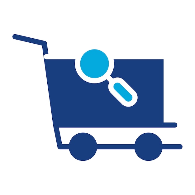 Imagen vectorial del icono del carrito de historia Se puede usar para la tienda de comercio electrónico