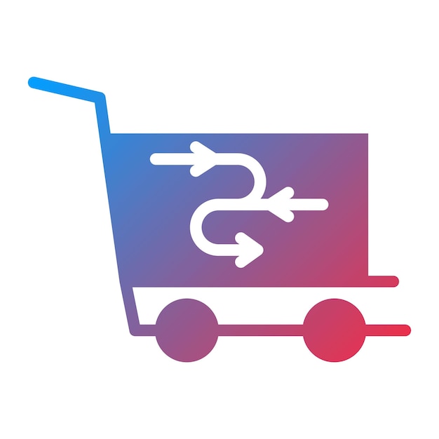 Vector imagen vectorial del icono del carrito de métodos se puede utilizar para la tienda de comercio electrónico