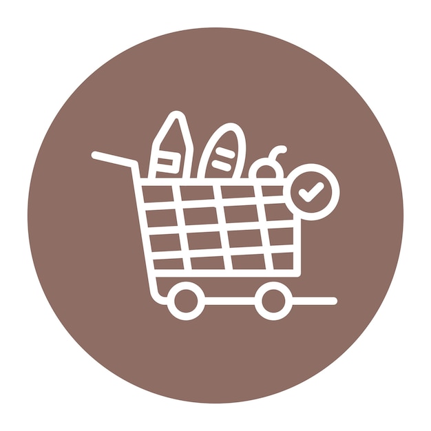 Imagen vectorial del icono del carrito de pago Se puede utilizar para la tienda de comercio electrónico