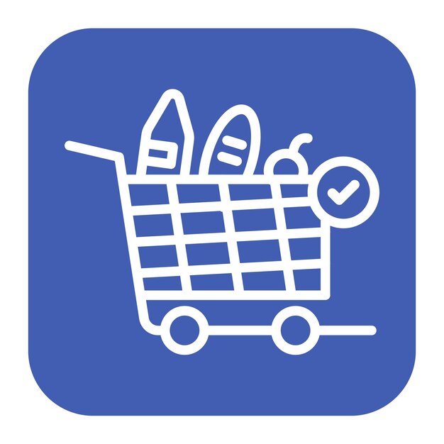 Imagen vectorial del icono del carrito de pago Se puede utilizar para la tienda de comercio electrónico