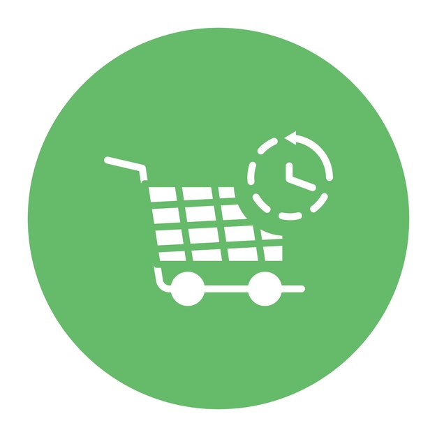 Imagen vectorial del icono del carrito pendiente Se puede usar para la tienda de comercio electrónico