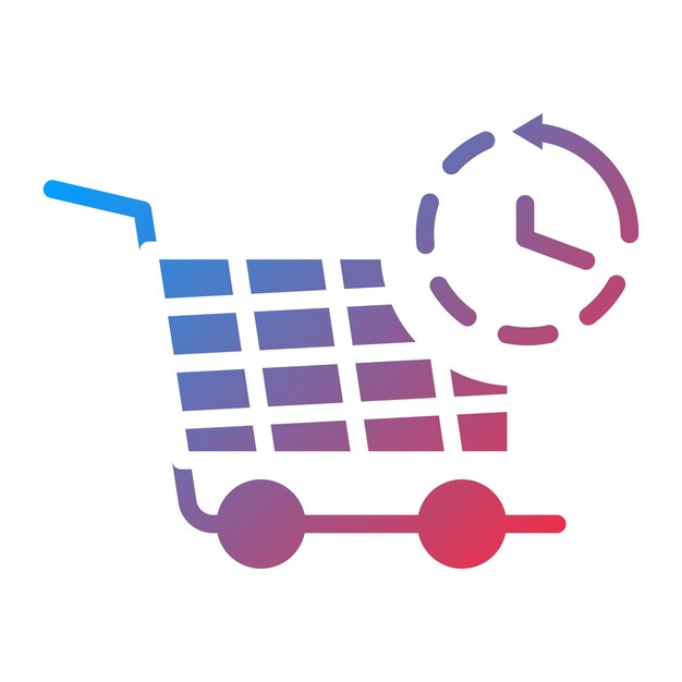 Imagen vectorial del icono del carrito pendiente Se puede usar para la tienda de comercio electrónico