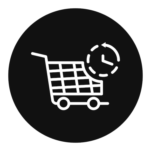 Imagen vectorial del icono del carrito pendiente Se puede usar para la tienda de comercio electrónico