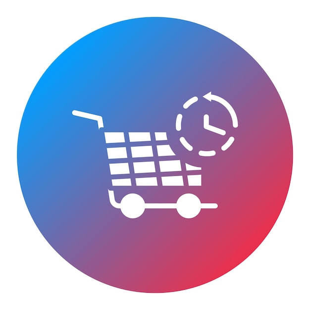 Imagen vectorial del icono del carrito pendiente Se puede usar para la tienda de comercio electrónico