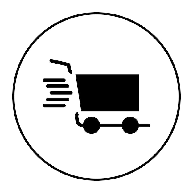 Imagen vectorial del icono del carrito Se puede usar para la tienda de comercio electrónico